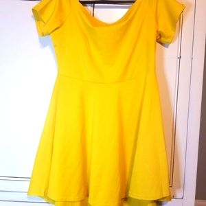 Yellow hi low dress